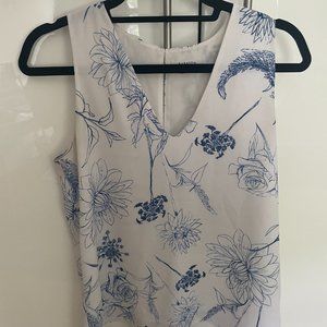 Babaton Blue and White Shirt Size Small